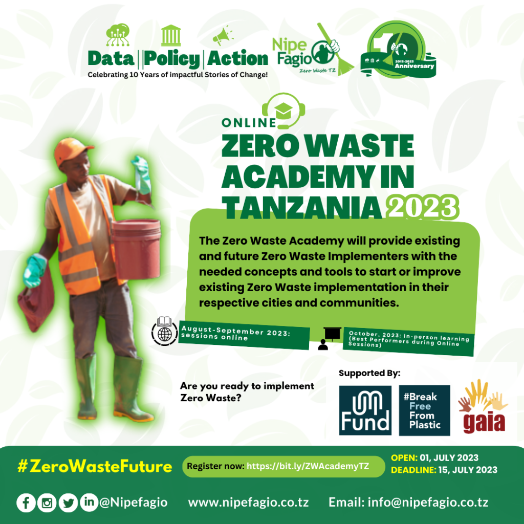 Call for Applications: Online Zero Waste Academy in Tanzania